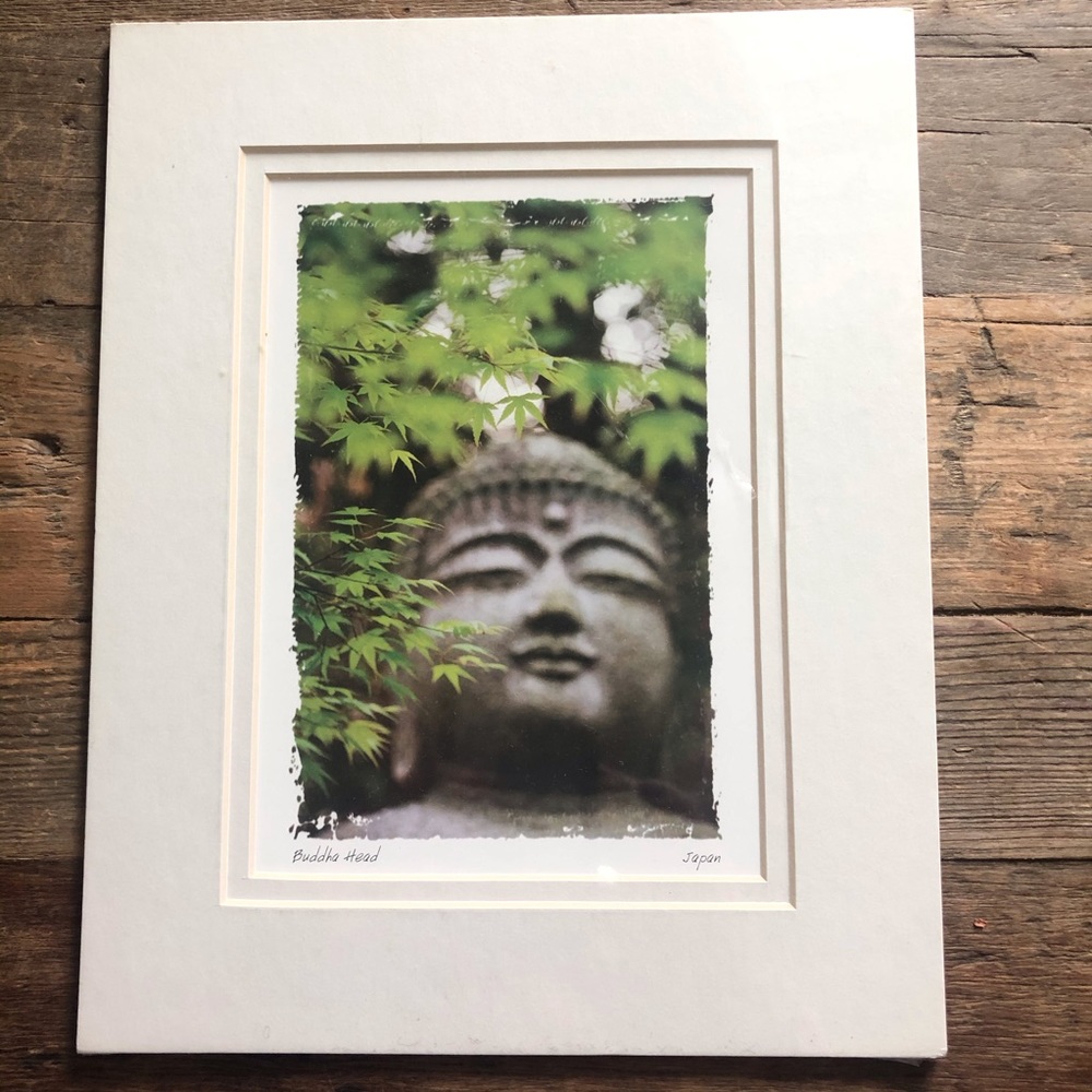 Buddha Head Print in Double Mat 8 x 10